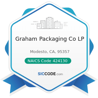 Graham Packaging Co LP - NAICS Code 424130 - Industrial and Personal Service Paper Merchant...