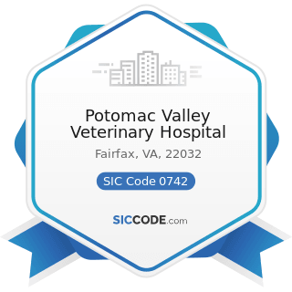 Potomac Valley Veterinary Hospital - SIC Code 0742 - Veterinary Services for Animal Specialties
