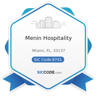 Menin Hospitality - SIC Code 8741 - Management Services