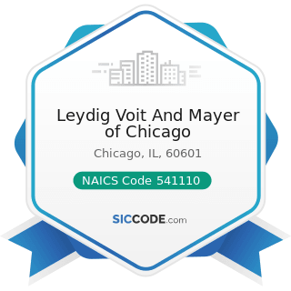Leydig Voit And Mayer of Chicago - NAICS Code 541110 - Offices of Lawyers
