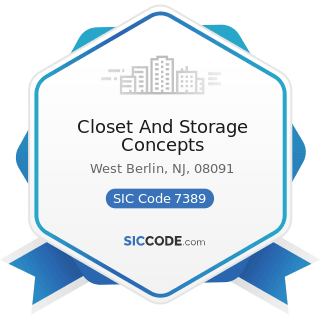 Closet And Storage Concepts - SIC Code 7389 - Business Services, Not Elsewhere Classified