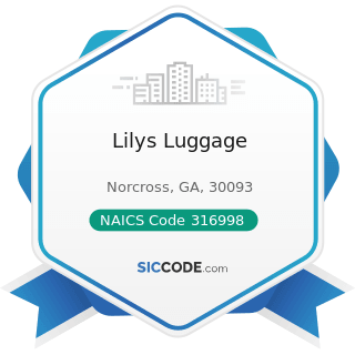 Lilys Luggage - NAICS Code 316998 - All Other Leather Good and Allied Product Manufacturing