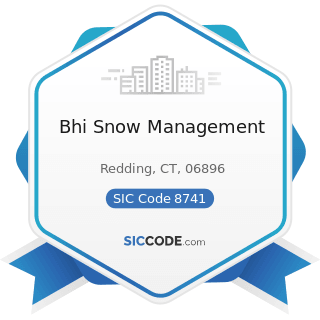 Bhi Snow Management - SIC Code 8741 - Management Services