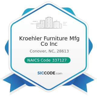 Kroehler Furniture Mfg Co Inc - NAICS Code 337127 - Institutional Furniture Manufacturing
