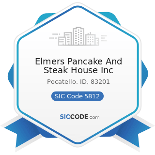 Elmers Pancake And Steak House Inc - SIC Code 5812 - Eating Places