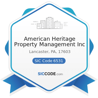 American Heritage Property Management Inc - SIC Code 6531 - Real Estate Agents and Managers
