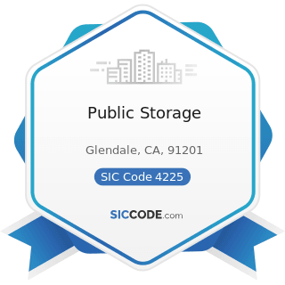 Public Storage - SIC Code 4225 - General Warehousing and Storage