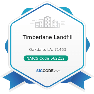 Timberlane Landfill - NAICS Code 562212 - Solid Waste Landfill