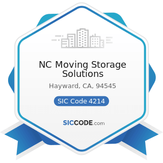NC Moving Storage Solutions - SIC Code 4214 - Local Trucking with Storage