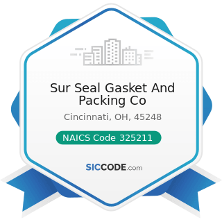 Sur Seal Gasket And Packing Co - NAICS Code 325211 - Plastics Material and Resin Manufacturing