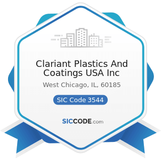 Clariant Plastics And Coatings USA Inc - SIC Code 3544 - Special Dies and Tools, Die Sets, Jigs...