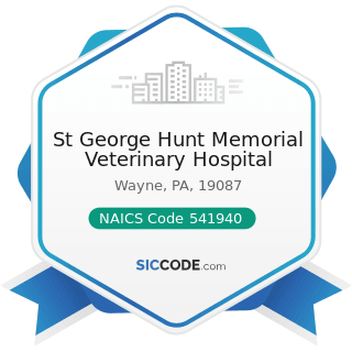 St George Hunt Memorial Veterinary Hospital - NAICS Code 541940 - Veterinary Services