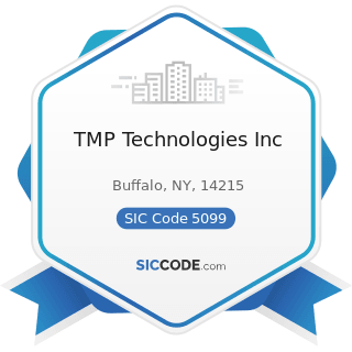 TMP Technologies Inc - SIC Code 5099 - Durable Goods, Not Elsewhere Classified