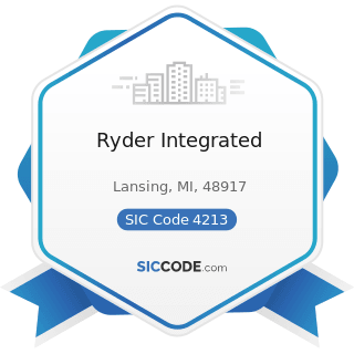 Ryder Integrated - SIC Code 4213 - Trucking, except Local