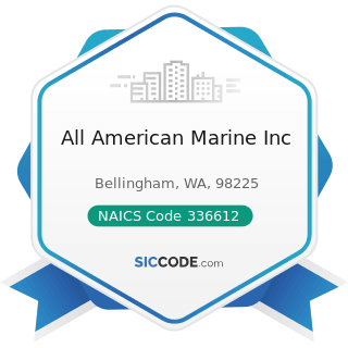 All American Marine Inc - NAICS Code 336612 - Boat Building