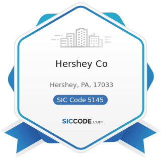 Hershey Co - SIC Code 5145 - Confectionery