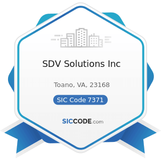 SDV Solutions Inc - SIC Code 7371 - Computer Programming Services
