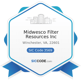 Midwesco Filter Resources Inc - SIC Code 3569 - General Industrial Machinery and Equipment, Not...