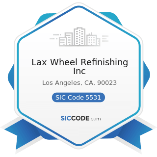Lax Wheel Refinishing Inc - SIC Code 5531 - Auto and Home Supply Stores