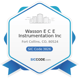 Wasson E C E Instrumentation Inc - SIC Code 3826 - Laboratory Analytical Instruments