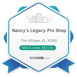Nancy's Legacy Pro Shop - NAICS Code 451110 - Sporting Goods Stores