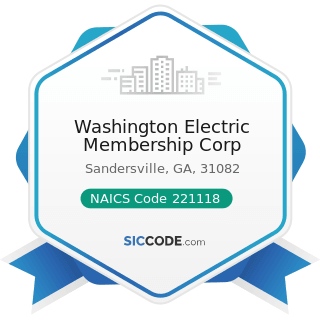 Washington Electric Membership Corp - NAICS Code 221118 - Other Electric Power Generation