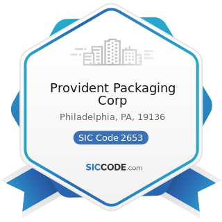 Provident Packaging Corp - SIC Code 2653 - Corrugated and Solid Fiber Boxes
