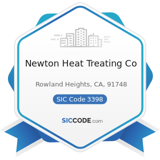 Newton Heat Treating Co - SIC Code 3398 - Metal Heat Treating