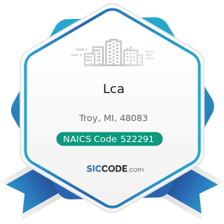 Lca - NAICS Code 522291 - Consumer Lending