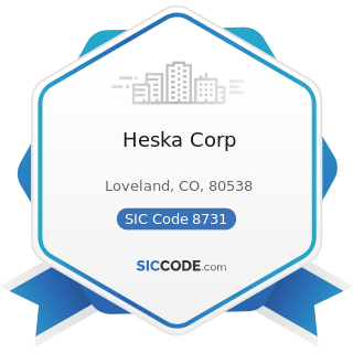 Heska Corp - SIC Code 8731 - Commercial Physical and Biological Research