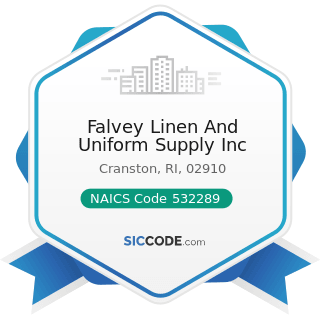 Falvey Linen And Uniform Supply Inc - NAICS Code 532289 - All Other Consumer Goods Rental