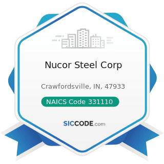 Nucor Steel Corp - NAICS Code 331110 - Iron and Steel Mills and Ferroalloy Manufacturing