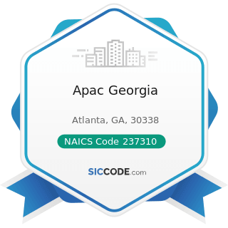 Apac Georgia - NAICS Code 237310 - Highway, Street, and Bridge Construction