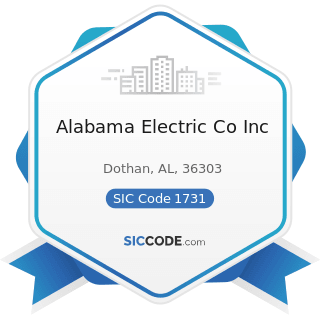 Alabama Electric Co Inc - SIC Code 1731 - Electrical Work