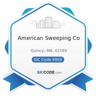 American Sweeping Co - SIC Code 4959 - Sanitary Services, Not Elsewhere Classified