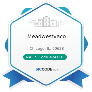 Meadwestvaco - NAICS Code 424110 - Printing and Writing Paper Merchant Wholesalers