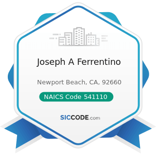 Joseph A Ferrentino - NAICS Code 541110 - Offices of Lawyers