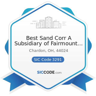 Best Sand Corr A Subsidiary of Fairmount Minerals - SIC Code 3291 - Abrasive Products