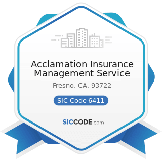 Acclamation Insurance Management Service - SIC Code 6411 - Insurance Agents, Brokers and Service