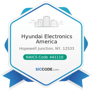 Hyundai Electronics America - NAICS Code 441110 - New Car Dealers