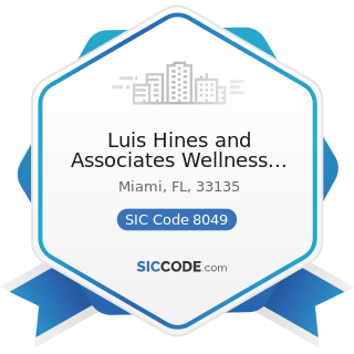 Luis Hines and Associates Wellness Center - SIC Code 8049 - Offices and Clinics of Health...