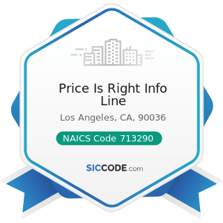 Price Is Right Info Line - NAICS Code 713290 - Other Gambling Industries