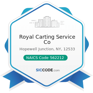 Royal Carting Service Co - NAICS Code 562212 - Solid Waste Landfill