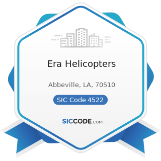 Era Helicopters - SIC Code 4522 - Air Transportation, Nonscheduled