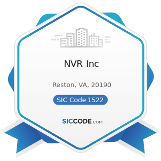 NVR Inc - SIC Code 1522 - General Contractors-Residential Buildings, other than Single-Family