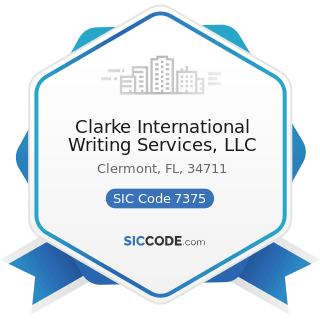 Clarke International Writing Services, LLC - SIC Code 7375 - Information Retrieval Services
