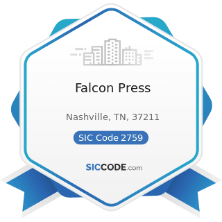 Falcon Press - SIC Code 2759 - Commercial Printing, Not Elsewhere Classified