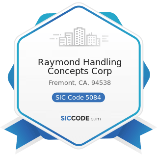 Raymond Handling Concepts Corp - SIC Code 5084 - Industrial Machinery and Equipment