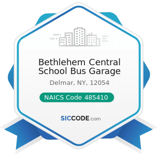 Bethlehem Central School Bus Garage - NAICS Code 485410 - School and Employee Bus Transportation