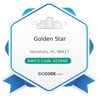 Golden Star - NAICS Code 423940 - Jewelry, Watch, Precious Stone, and Precious Metal Merchant...